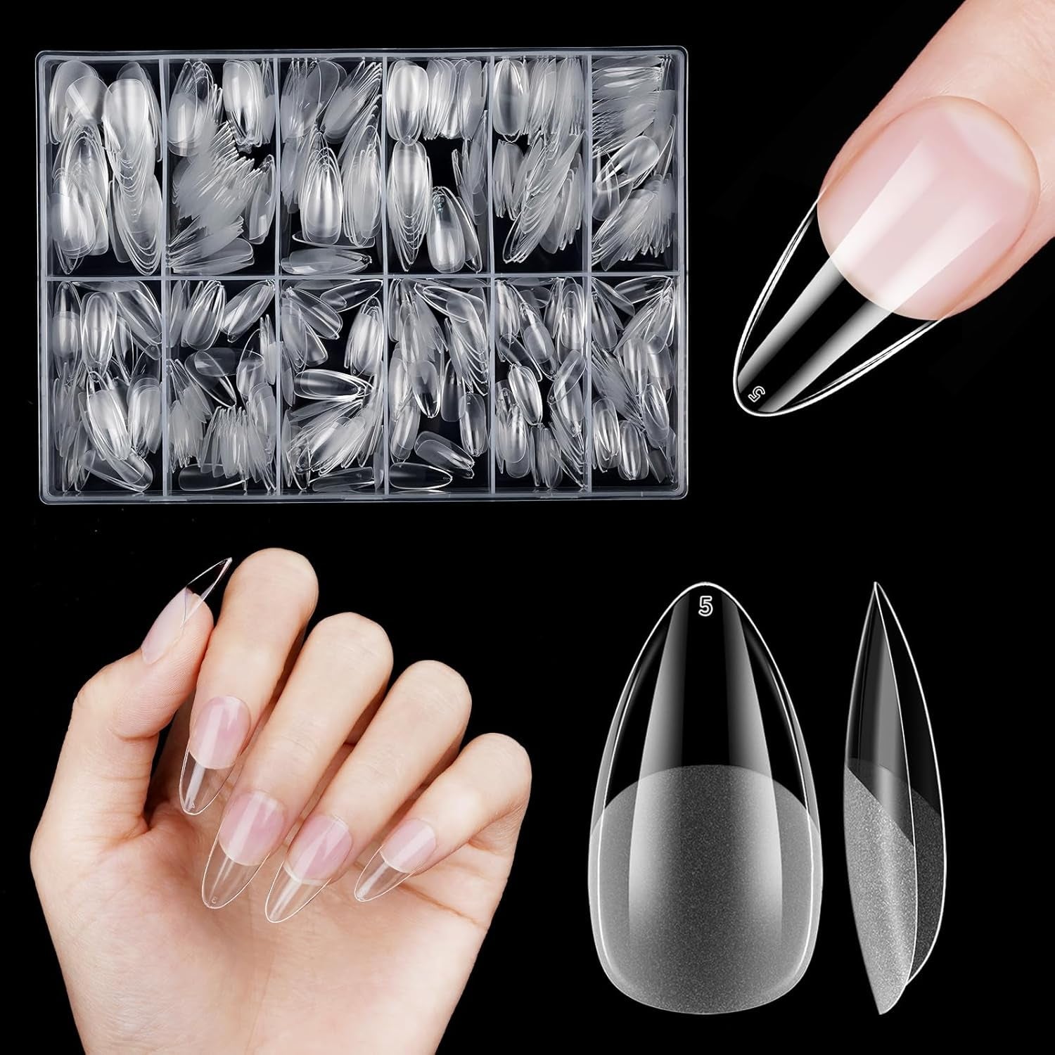 Uñas Artificiales Cortas 500 Piezas Puntas De Uñas De Gel Suave De Cobertura Completa Para Uñas De Gel 12 Tamaños Puntas De Uñas Prepulidas Para Uñas De Gel Uñas Artificiales Cortas Extensiones De Uñas De Ataúd Con Caja
