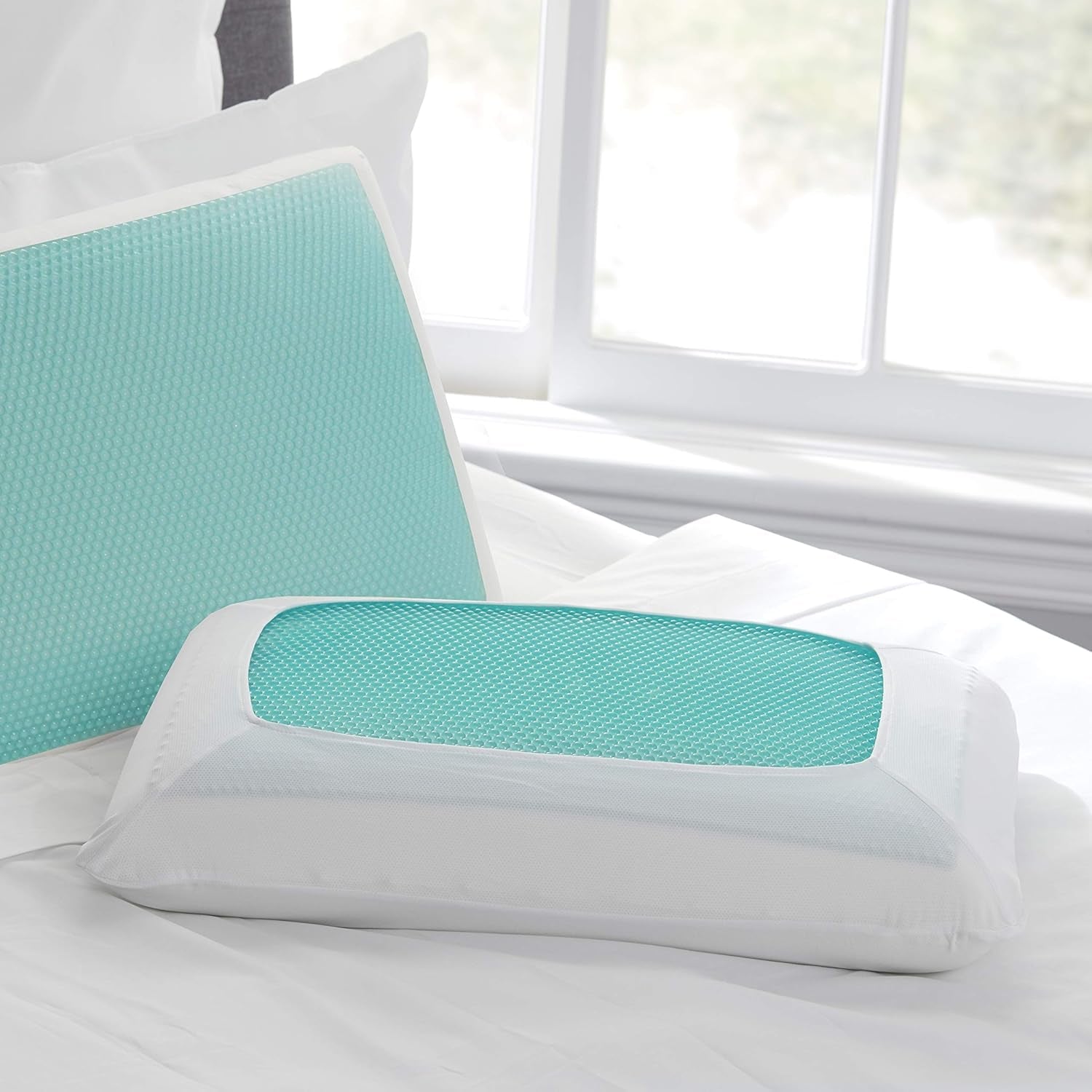 Sealy SE '19 Essentials SM Aqua Bubble Gel Sheet, almohada 1 MC (EE. UU.), Blanco, 61 x 40 x 14 cm Naty Shop Standard Pillows