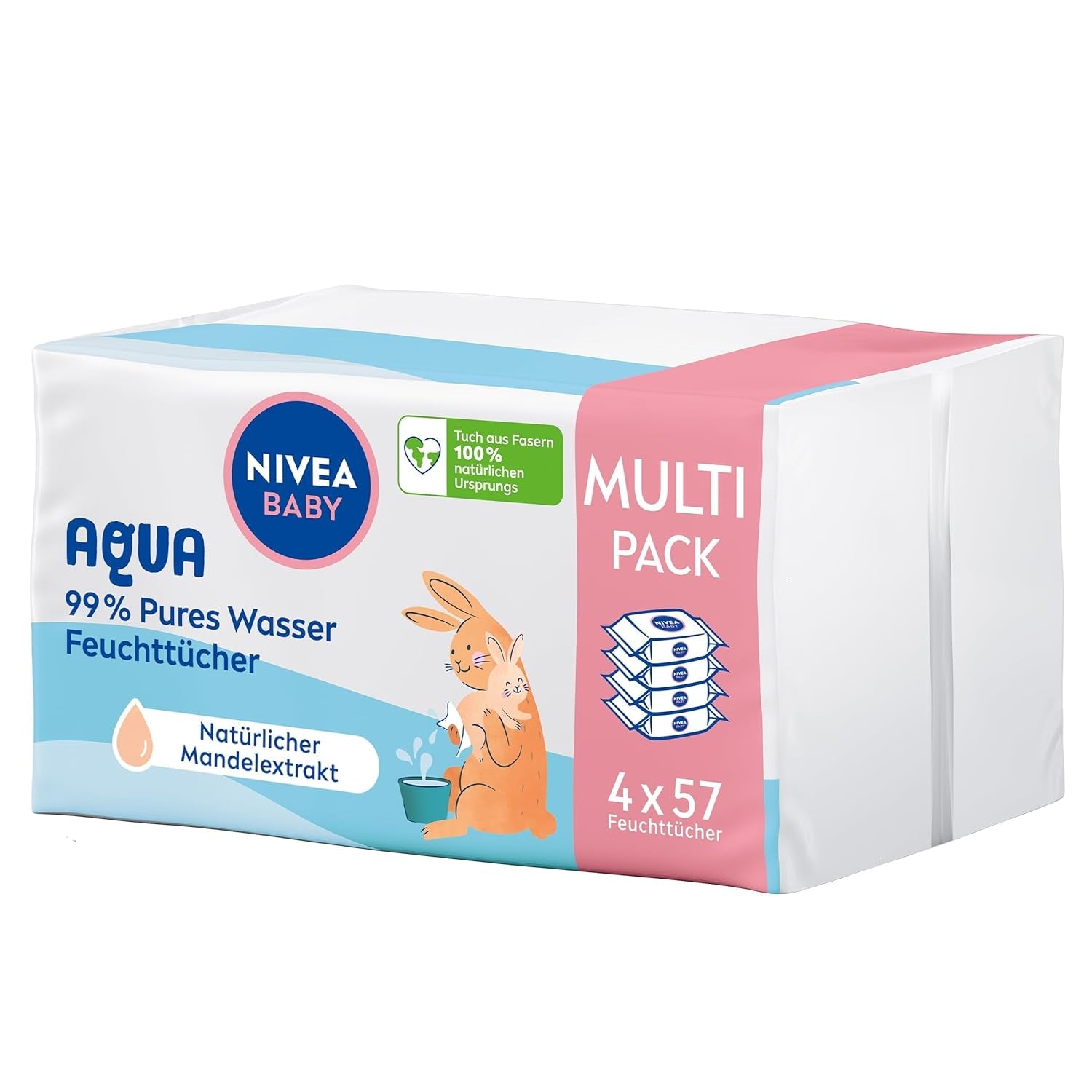 NIVEA Baby Aqua toallitas húmedas 4x57 piezas