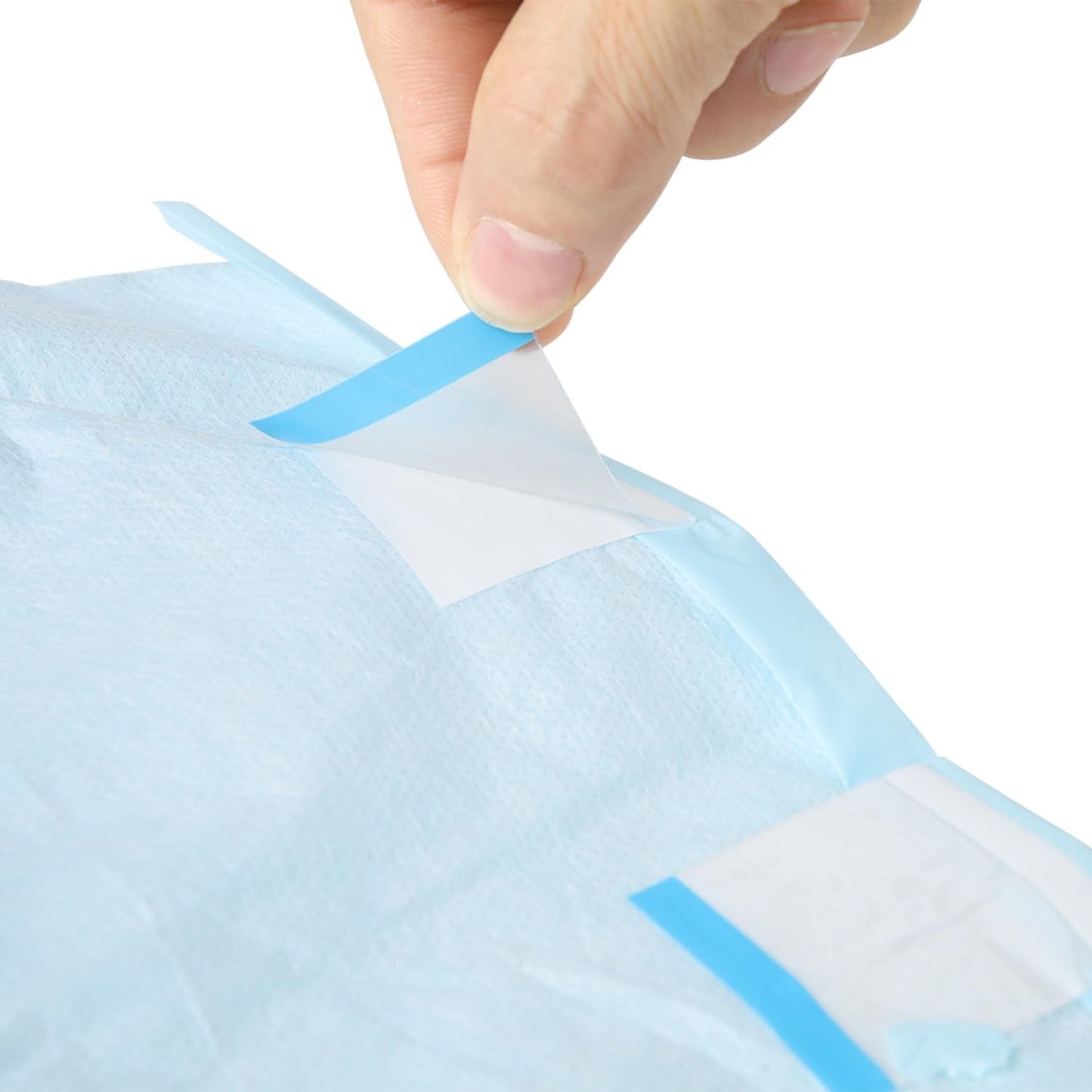 CutiePlusU Pañales para adultos, paquete de 10 bragas desechables para incontinencia con trabillas para mujeres y hombres, máxima absorbencia durante la noche - azul (tamaño grande 94-119 cm)