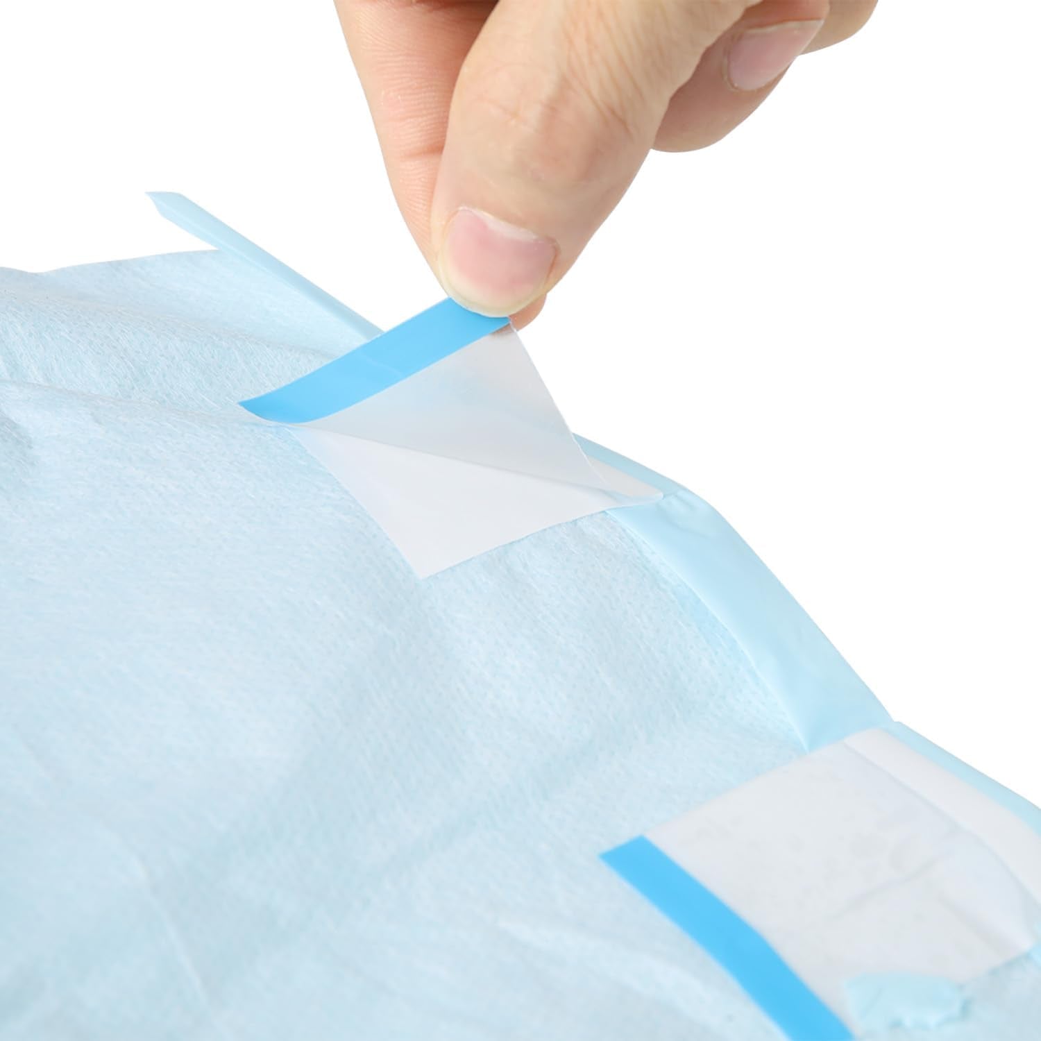 CutiePlusU Pañales para adultos, paquete de 10 bragas desechables para incontinencia con trabillas para mujeres y hombres, máxima absorbencia durante la noche - azul (tamaño grande 94-119 cm)