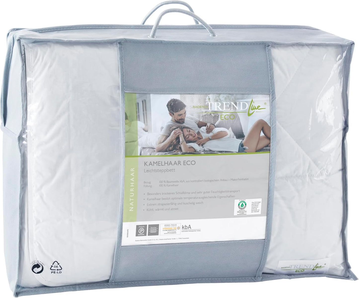 Edredón Badenia Trendline Eco Camel Ligero 155 X 220 Cm, blanco, certificado Oeko-Tex, producido según el estándar de calidad alemán Edredones y edredones Naty Shop