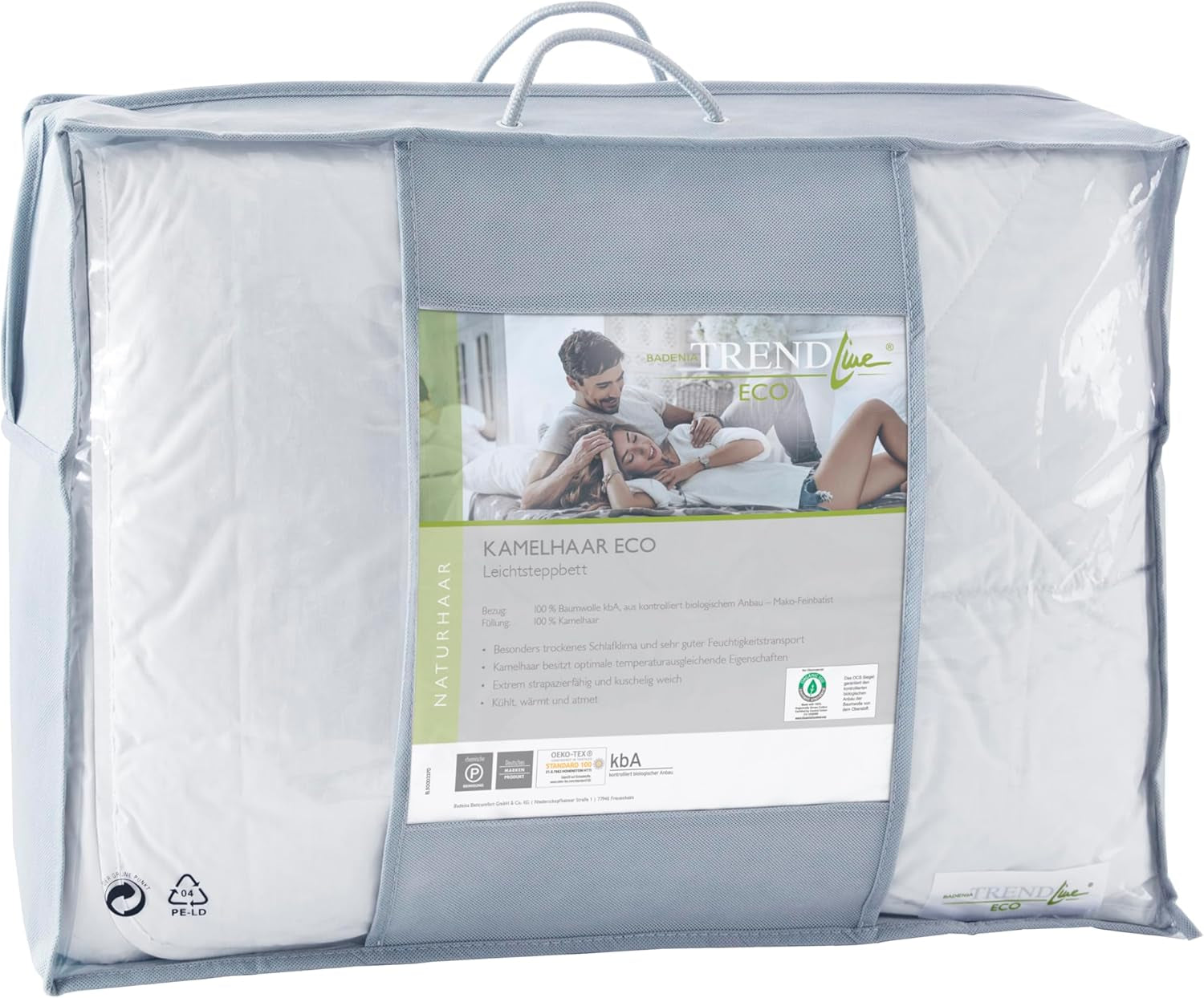 Edredón Badenia Trendline Eco Camel Ligero 155 X 220 Cm, blanco, certificado Oeko-Tex, producido según el estándar de calidad alemán Edredones y edredones Naty Shop