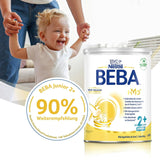 BEBA Junior 2+ bebida láctea a partir de 2 años, Con HMO, Contenido de proteínas apropiado para la edad, Solo lactosa, Sin aceite de palma, Sin aceite de pescado, Comida para niños pequeños, Leche en polvo para bebés, Paquete de 3 (3 x 800 g)