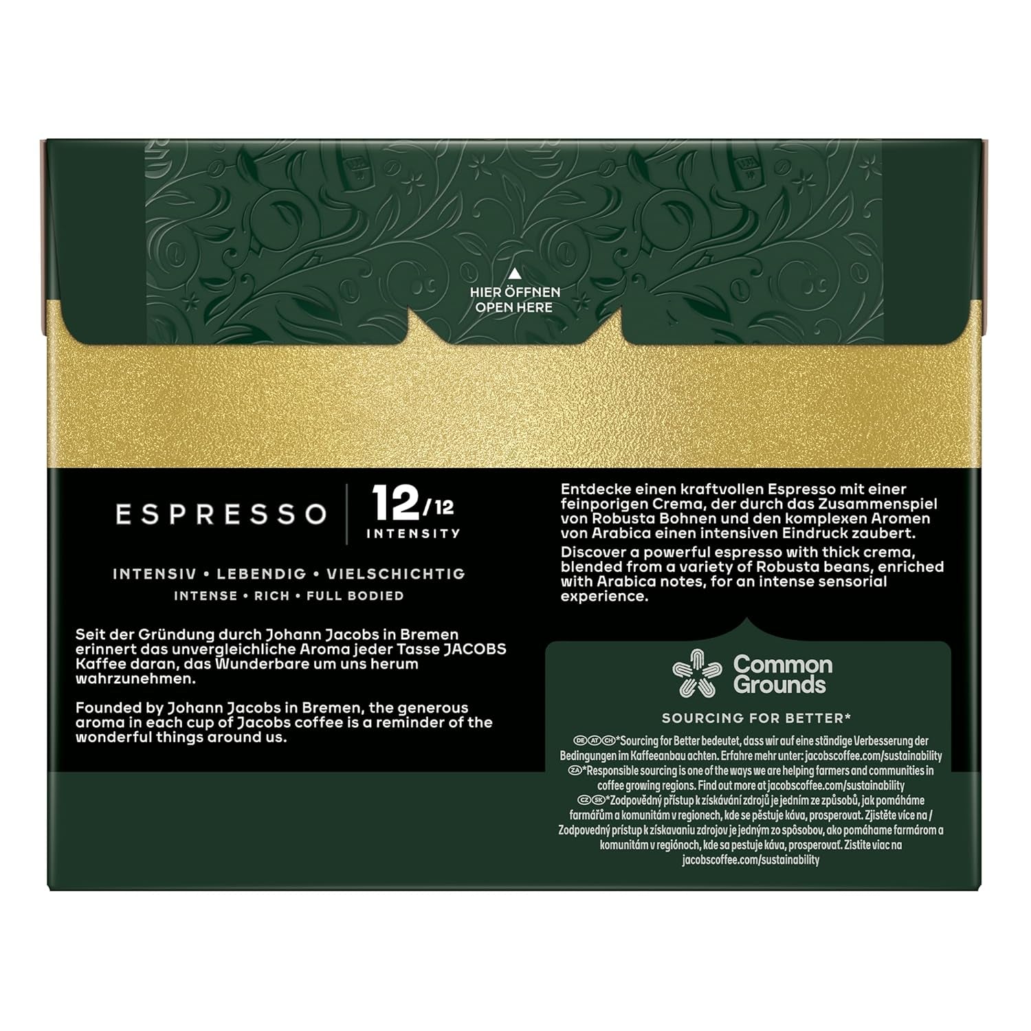 Jacobs Kaffeekapseln Espresso Ristretto, Megapack XXL, Intensidad 12/12, 5 x 40 Getränke, Nespresso* compatible Kaffee Kapseln, 200 Kapseln