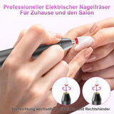 Lima de uñas eléctrica inalámbrica - 35000 RPM para uñas de gel, lima de uñas profesional y acrílica 12 en 1, juego de manicura y pedicura de 5 velocidades