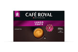 Café Royal Professional Pads, Lungo Forte, 50 pads compatibles con Nespresso (R) Professional para oficina y gastronomía, certificado Rainforest Alliance, 100 porciones de café arábigo, intensidad 8