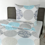 Ropa de Cama Bierbaum, maco-satén, Diseñado en Alemania, modelo 6383 turquesa 02, 155X220 Cm + 80X80 Cm, tamaño confort Camas y Mantas Besuche den Bierbaum-Store Turquesa 155X220 Otras muestras