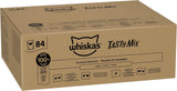 Whiskas Comida húmeda para adultos 1+ Tasty Mix Country Collection en salsa, 84 sobres, 84 x 85 g (1 paquete a granel) - Comida húmeda de alta calidad para gatos adultos
