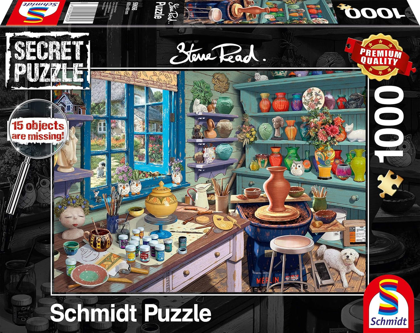 Schmidt Spiele 59656 Artist's Studio Rompecabezas secreto de 1000 piezas Rompecabezas Naty Shop Título predeterminado