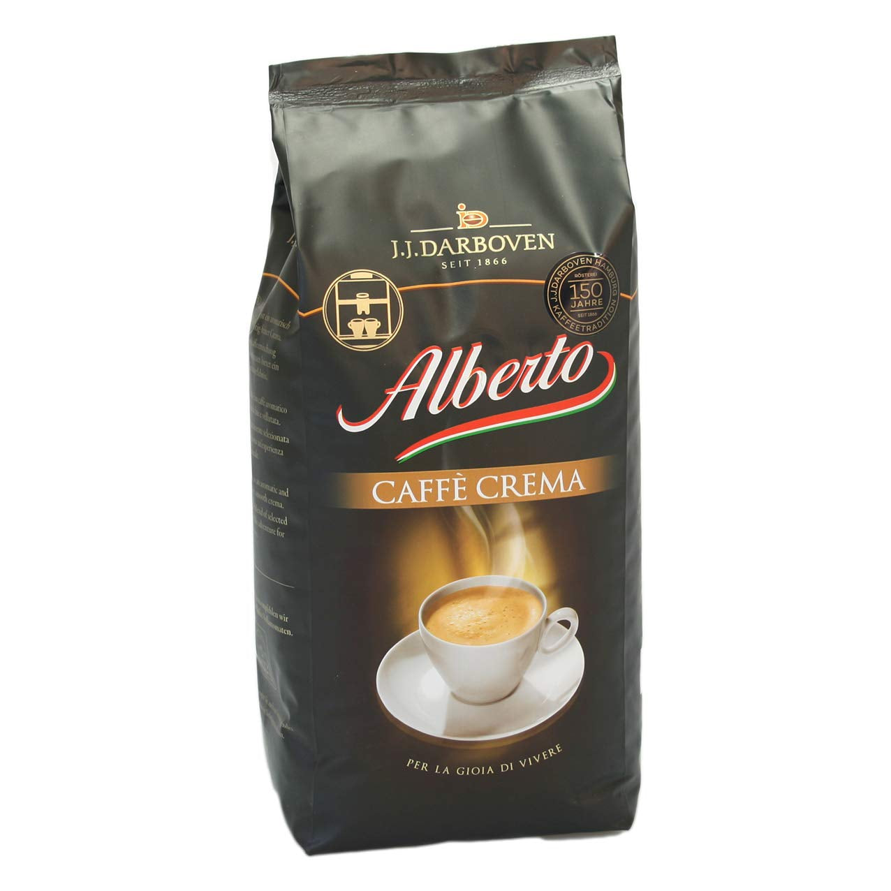 8 x Darboven Alberto Caffè Crema de café en grano 1kg