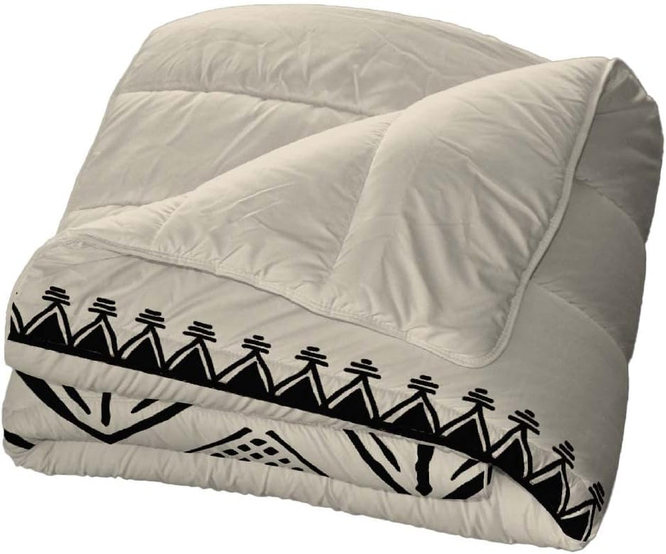 Bleu Câlin Edredón Hermance estampado 1 persona, poliéster, azul/gris, 140 X 200 Cm Edredones y edredones Naty Shop Crema / arena / negro 220X240 Cm