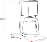 Melitta Enjoy Top Therm - Cafetera espresso con filtro y jarra térmica en acero inoxidable, para hasta 10 tazas de café, negro/acero inoxidable