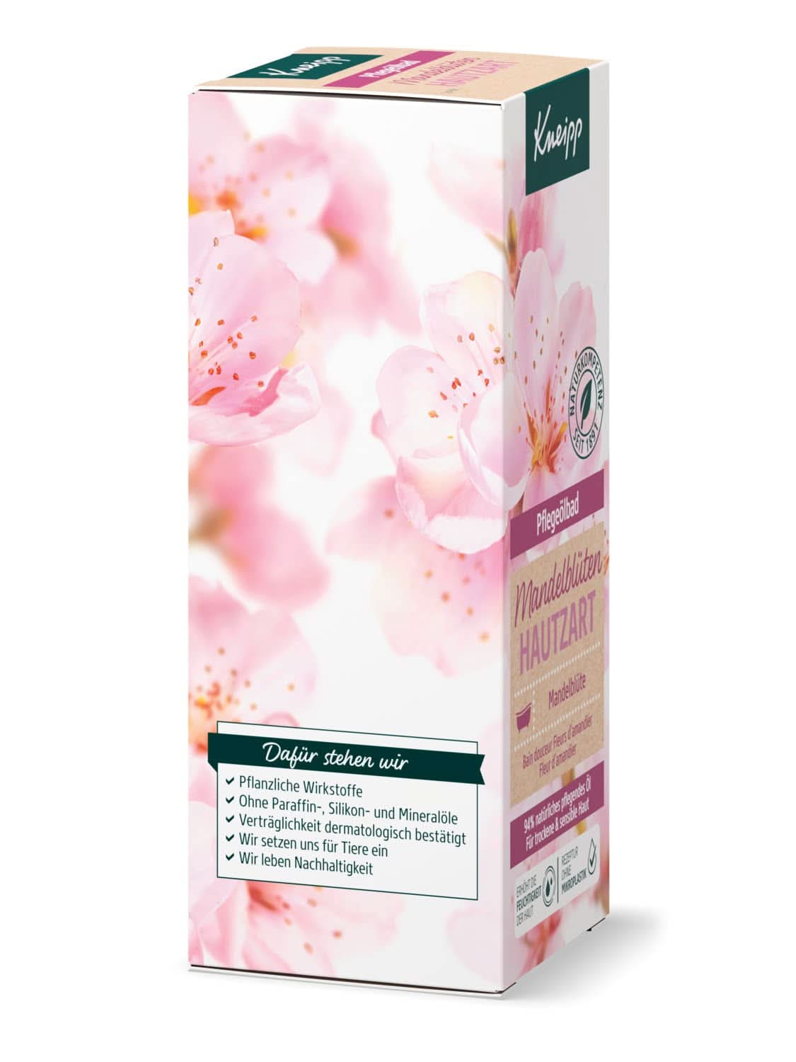 Kneipp, aceite de baño, con 94% de aceite puro de almendras, para pieles secas y sensibles - 100 ml Ducha y baño Naty Shop