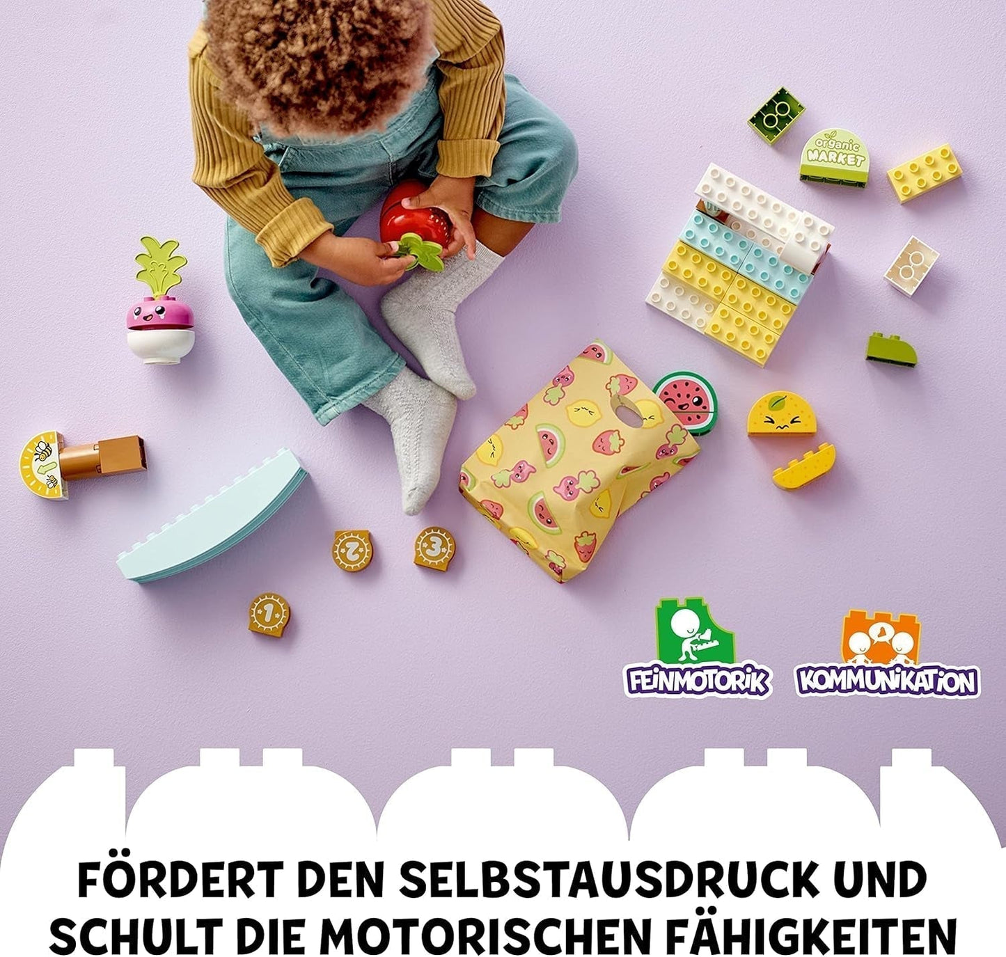 LEGO DUPLO My First Organic Market, Set de juguetería para niños y niñas, juguete educativo para niños pequeños a partir de 1,5 años, accesorios para frutas y verduras 10983 Juegos de construcción Besuche den LEGO-Store
