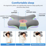 MULISOFT Almohada viscoelástica, cómoda almohada para la cabeza, almohada de apoyo para el cuello, almohada ergonómica para dormir de lado (gris) Almohadas ortopédicas cervicales Naty Shop