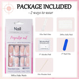 30 uñas postizas francesas – Pegamento en uñas artificiales – Uñas de gel suave para mujer – Uñas adhesivas acrílicas manicura cuadrada (rosa francés)