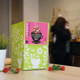 Taza Té de frutas orgánico Arándano Frambuesa | Té de frambuesa | 250 bolsitas de té sin blanquear | Paquete grande | Perfecto para la oficina | Ecológico | Comercio justo