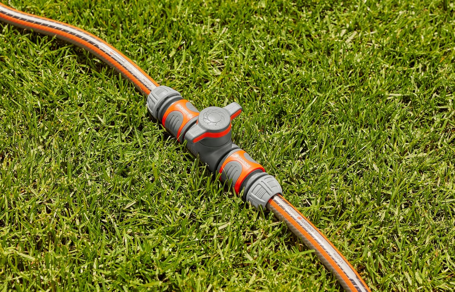 Gardena Acoplamiento con válvula reguladora, gris, naranja