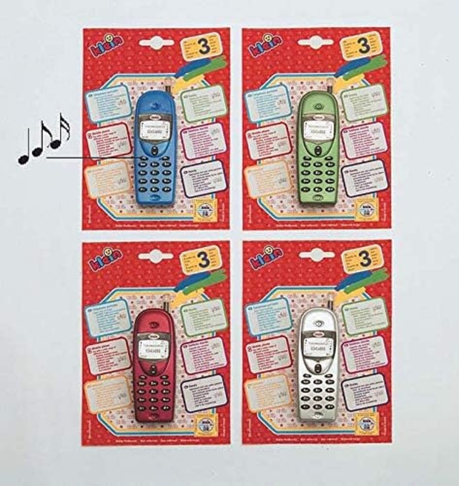 Theo Klein 4920 Teléfono Móvil Multitono I Móvil de juguete a pilas con diferentes tonos y luz intermitente I Dimensiones: 4 cm x 2,6 cm x 12,3 cm I Juguete para niños a partir de 3 años Bebe Naty Shop Toys Título predeterminado