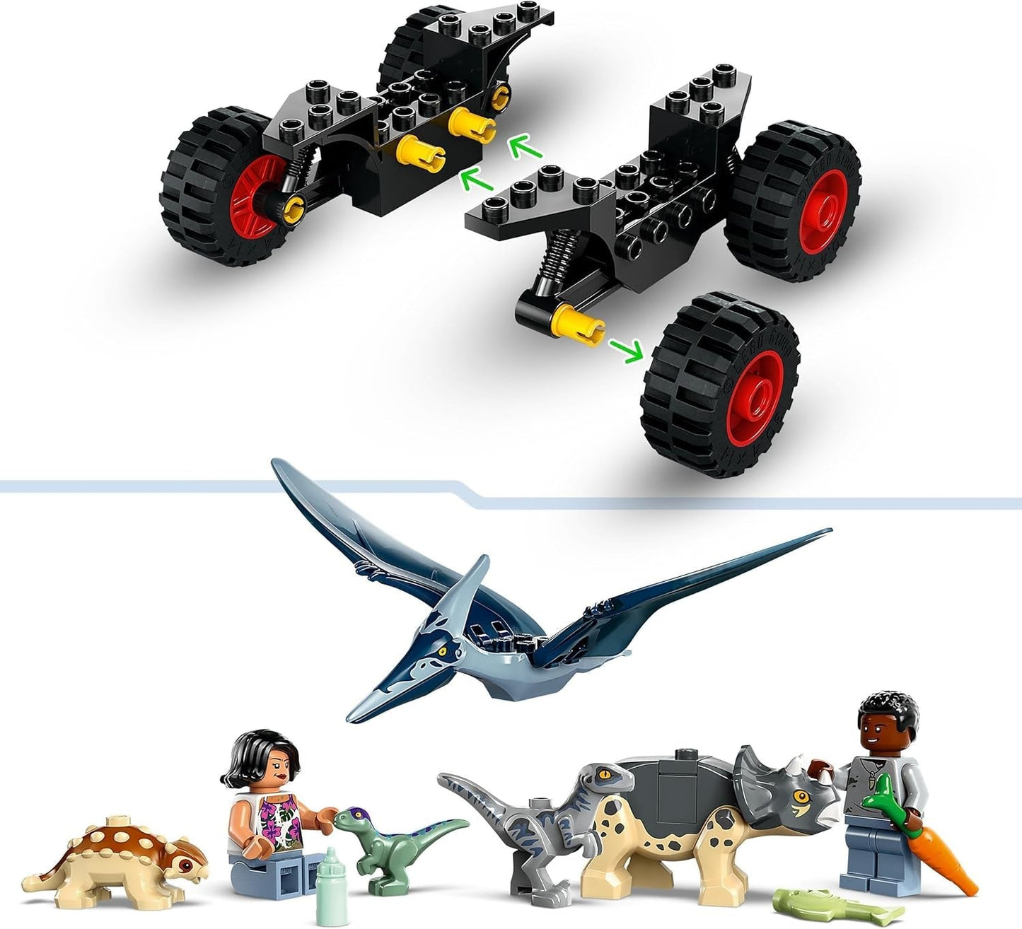 LEGO Jurassic World Centro de rescate para bebés dinosaurios, set con pequeñas figuras de dinosaurios, incluidos Triceratops, Ankylosaurus y Velociraptor, regalo de construcción para niños y niñas a partir de 4 años 76963 Juegos de construcción Besuche den LEGO-Store