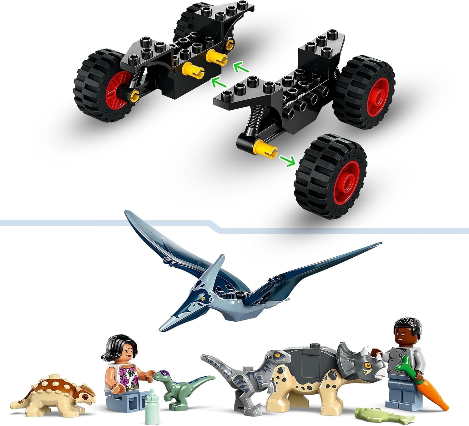 LEGO Jurassic World Centro de rescate para bebés dinosaurios, set con pequeñas figuras de dinosaurios, incluidos Triceratops, Ankylosaurus y Velociraptor, regalo de construcción para niños y niñas a partir de 4 años 76963 Juegos de construcción Besuche den LEGO-Store