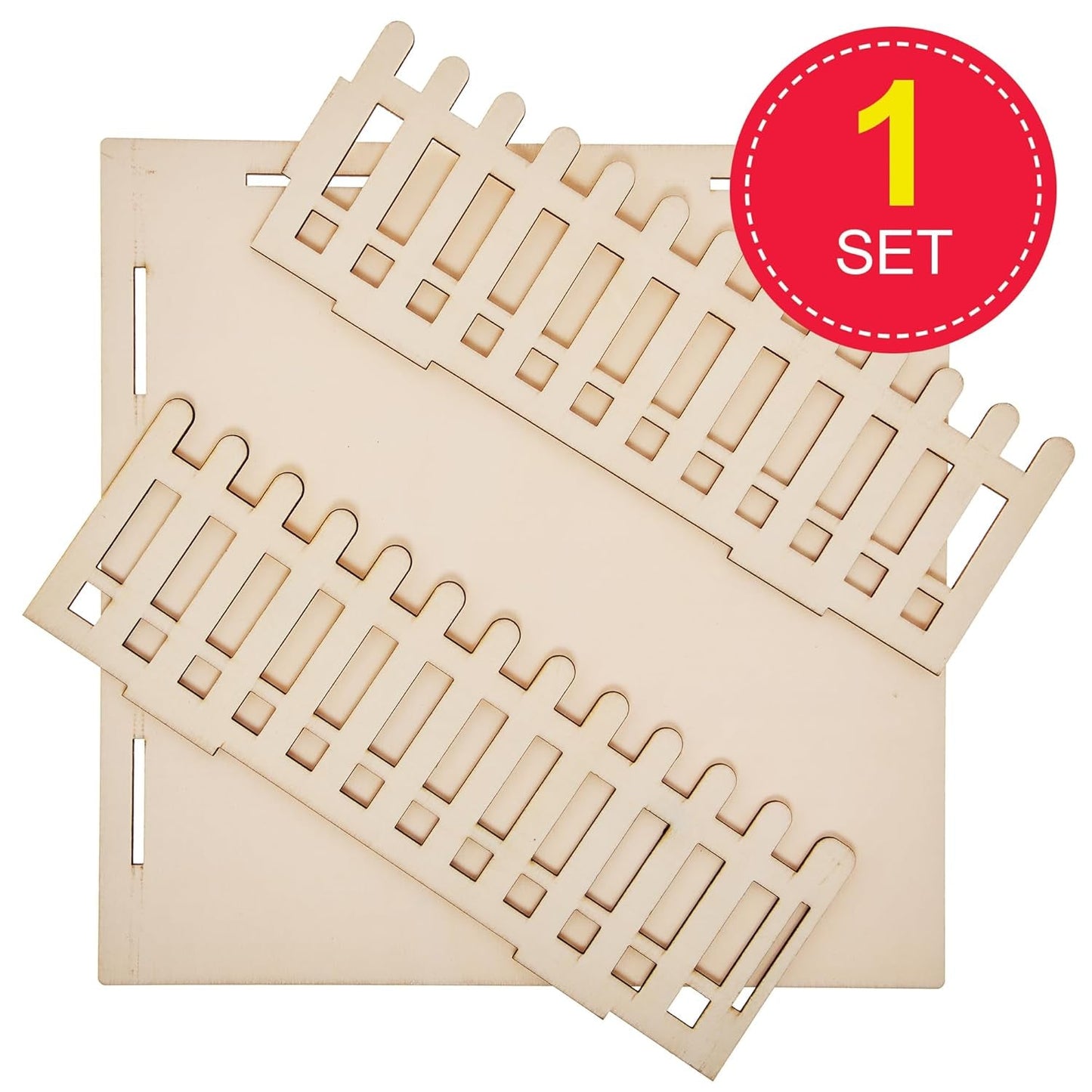 Baker Ross FN256 Mini casa de muñecas con jardín de madera - 1 paquete Kit de casa de muñecas para niños Kit de manualidades