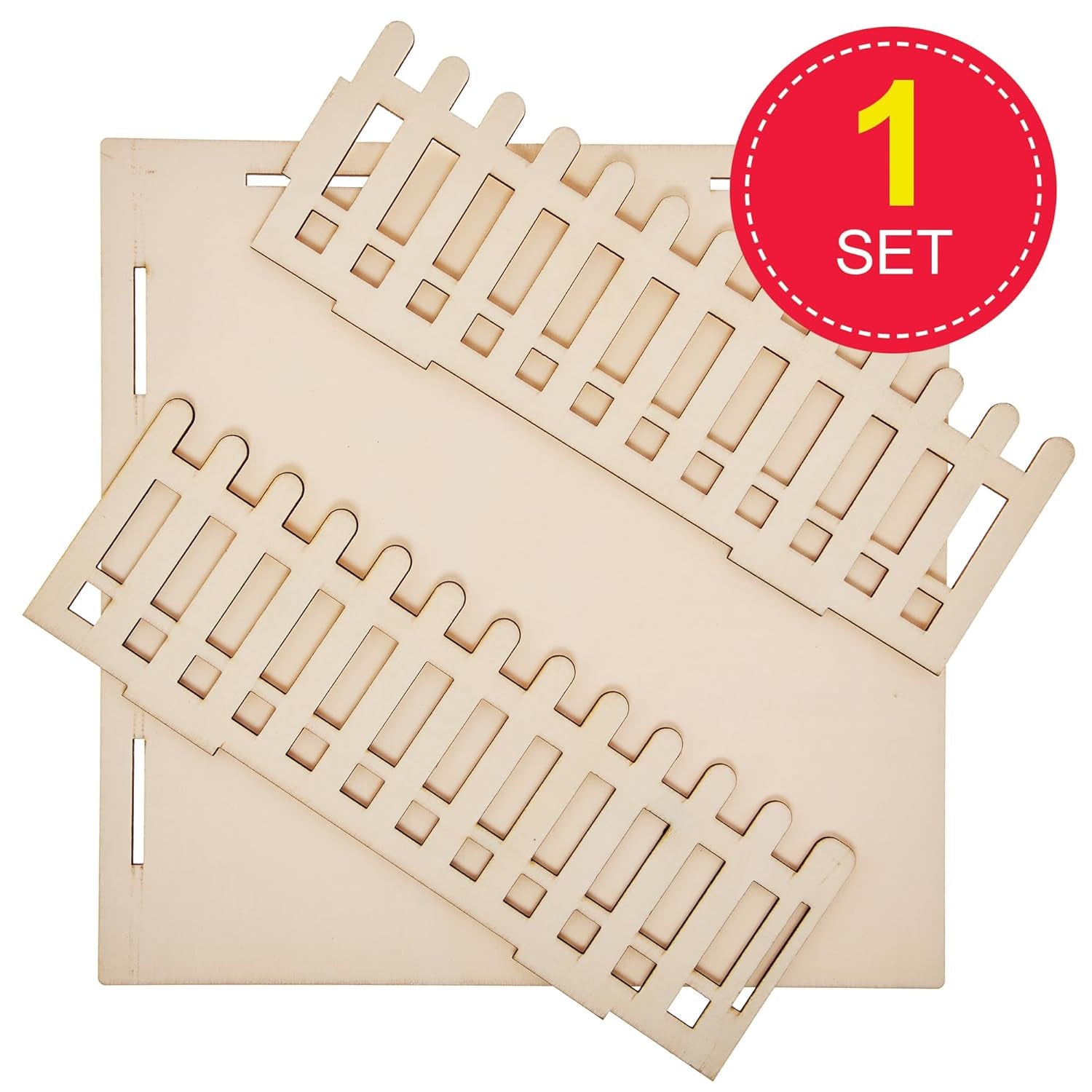 Baker Ross FN256 Mini casa de muñecas con jardín de madera - 1 paquete Kit de casa de muñecas para niños Kit de manualidades