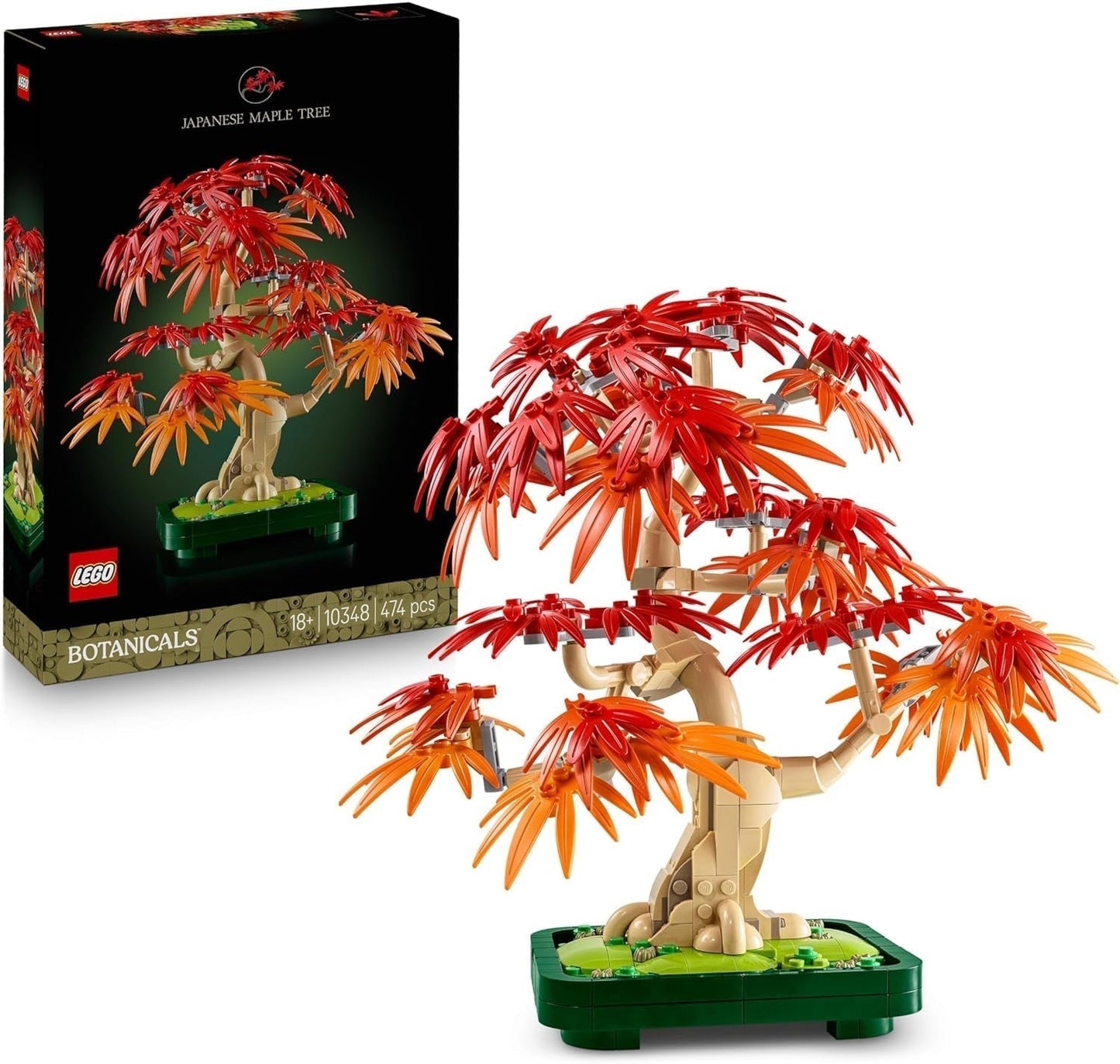LEGO Botanicals Arce rojo japonés - Árbol bonsái - Kit de plantas artificiales con hojas rojas y naranjas, más cuenco - Decoración del hogar - Idea de regalo para adultos - 10348 Juegos de construcción Besuche den LEGO-Store Default title
