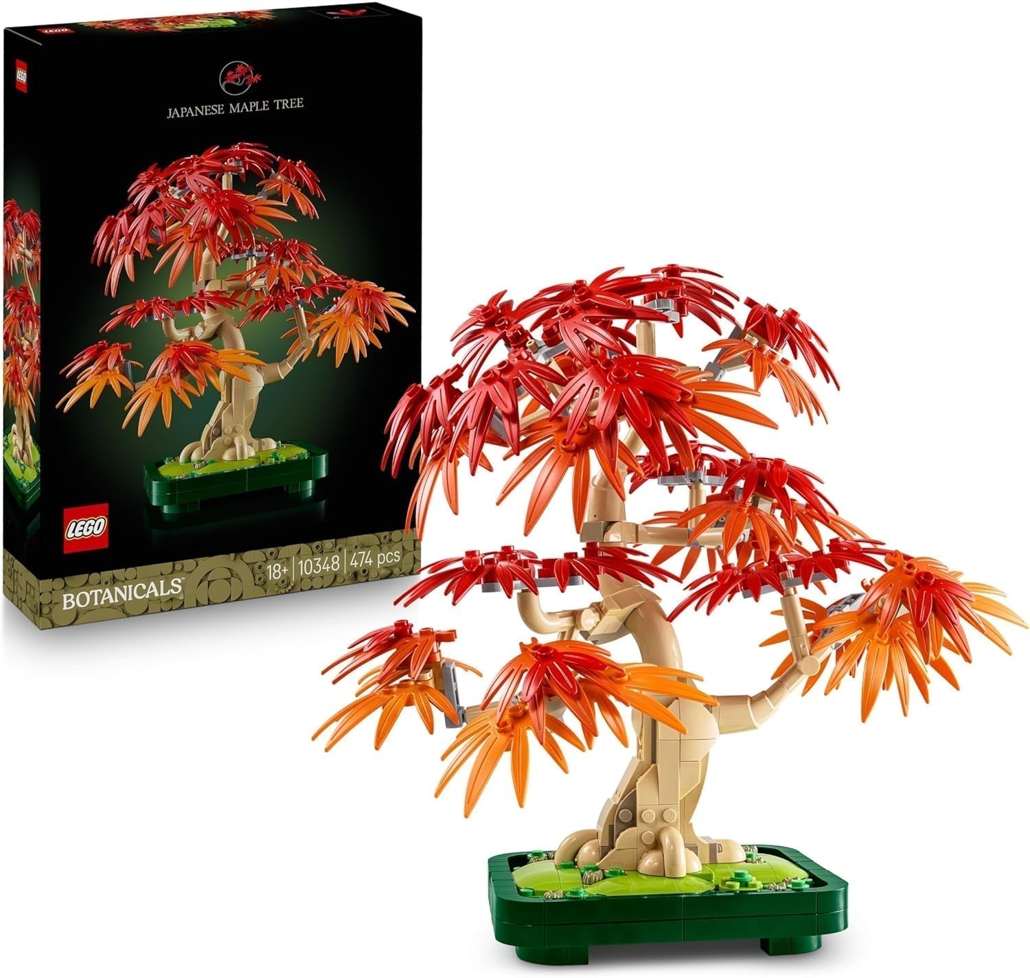 LEGO Botanicals Arce rojo japonés - Árbol bonsái - Kit de plantas artificiales con hojas rojas y naranjas, más cuenco - Decoración del hogar - Idea de regalo para adultos - 10348 Juegos de construcción Besuche den LEGO-Store Default title