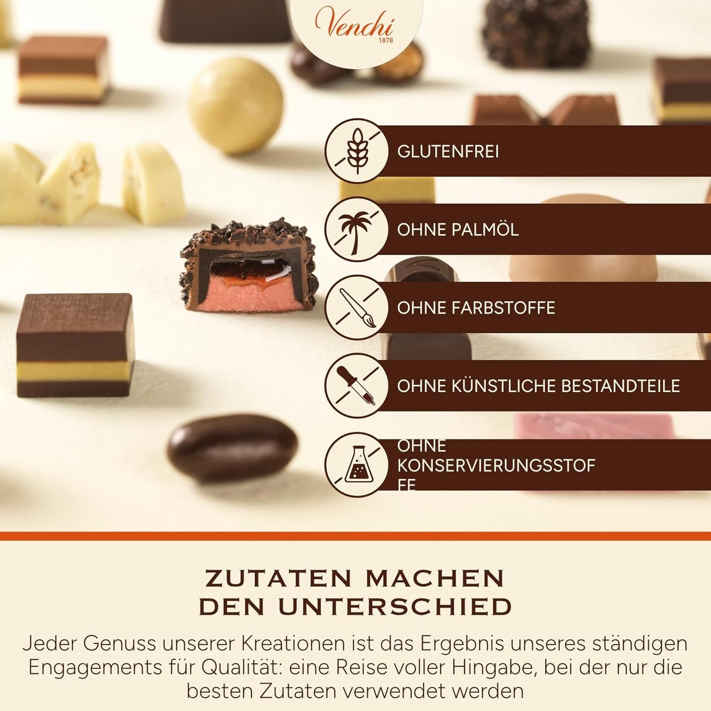Venchi - Barras de chocolate con leche y avellanas - 70% azúcar - Bombones con avellanas enteras IGP Piamonte, 1 kg - Sin gluten