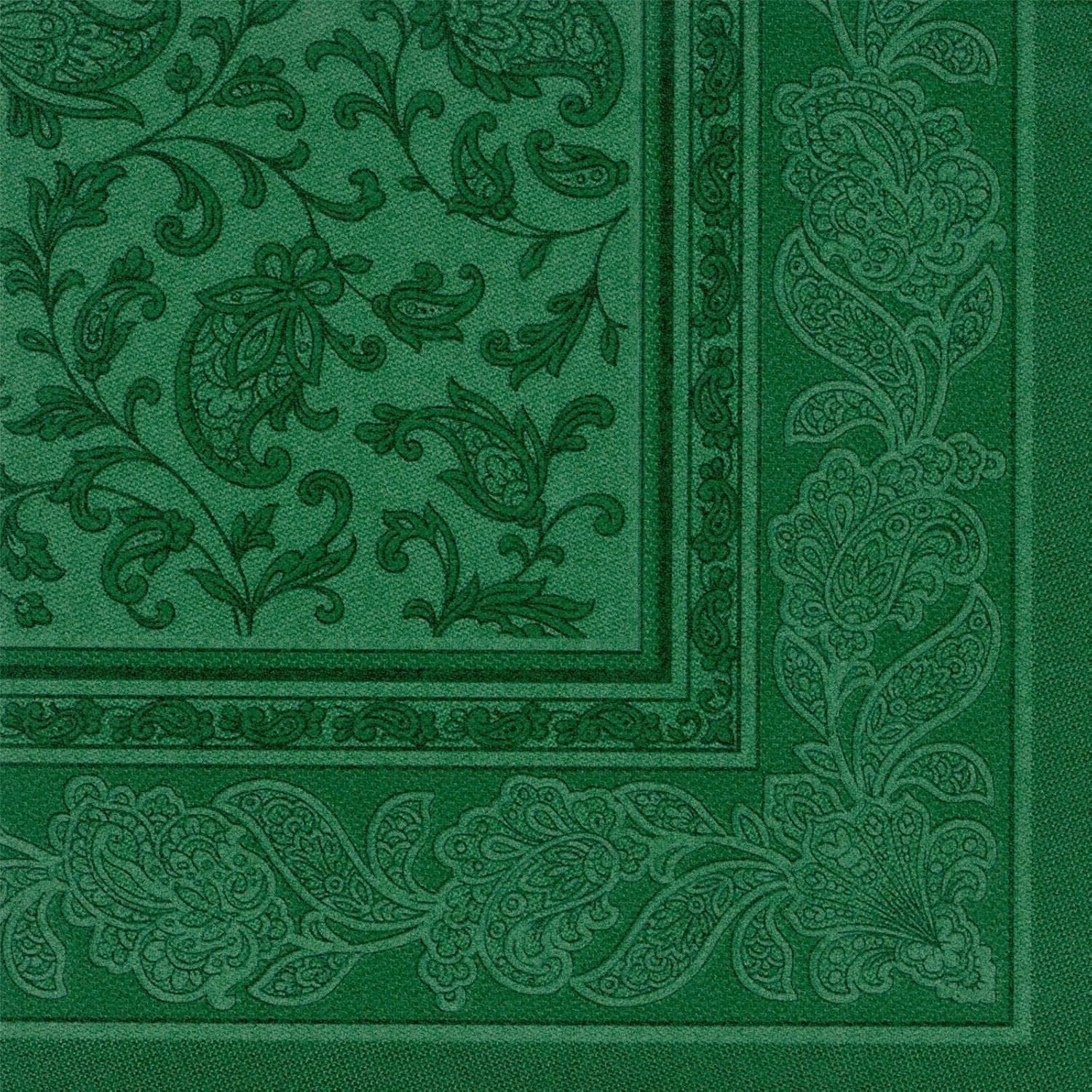 50 Servilletas "Colección ROYAL" Pliegue 1/4 40 Cm X 40 Cm verde oscuro "Adornos"