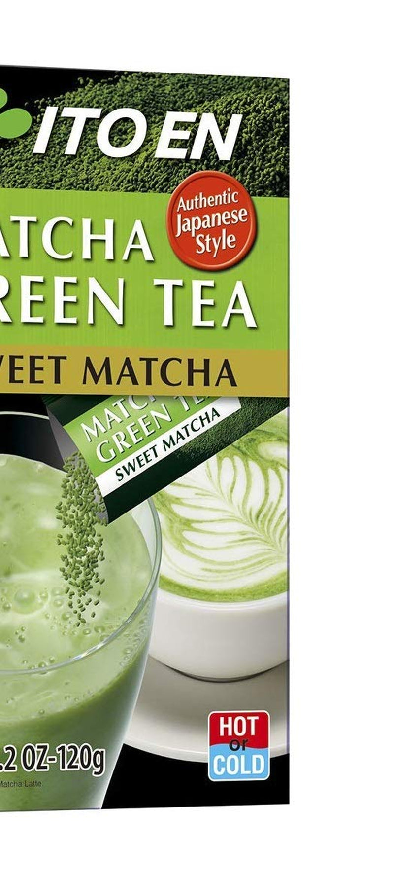 ITO ES Matcha instantáneo en polvo – Té Matcha en polvo endulzado en sobres de 12 g (10 piezas por paquete) – 1 x 120 g (paquete de 2)