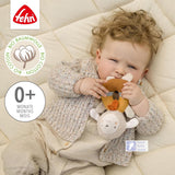 Fehn Baby Grip Ring Oveja de juguete fehnNATUR - Peluche con algodón orgánico - Juguete para bebé con cascabel y divertido juguete educativo - Juguete de agarre para bebés y niños pequeños a partir de 0 meses Baby Toys Naty Shop