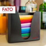 - Servilletas de papel desechables, ideales para aperitivos y cócteles, paquete de 100 servilletas, tamaño 24X24, 4 pliegues, 2 capas, color negro, papel 100% pura celulosa, certificado Fsc