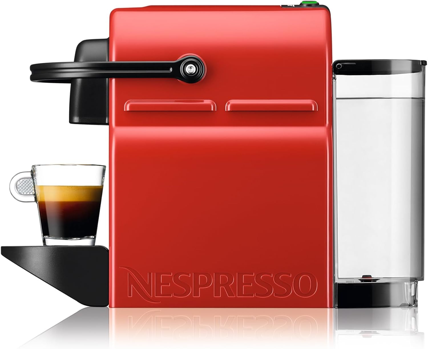 Krups Nespresso Inissia Cafetera Espresso - Máquina Espresso Compacta para Cápsulas de Café, Presión de 19 Bar, Calentamiento Rápido en 25 Segundos, Función de Ahorro de Energía, Depósito de Agua de 0,7 L, Roja, Modelo YY5506FD