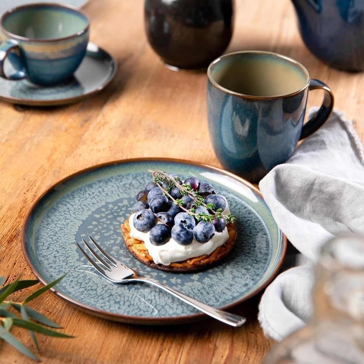 Villeroy & Boch Crafted Denim juego de desayuno 6 piezas, para 2 personas, azul