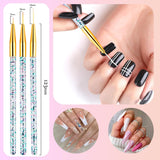 31 Stück Professionelle Nagel Pinsel Set, Nagelpinsel de doble punta, Pinsel para Gelnägel, Pluma acrílica para decoración de uñas, Herramientas de punteado para decoración de uñas, Pincel para uñas para bricolaje Nagelkunst Salon Design