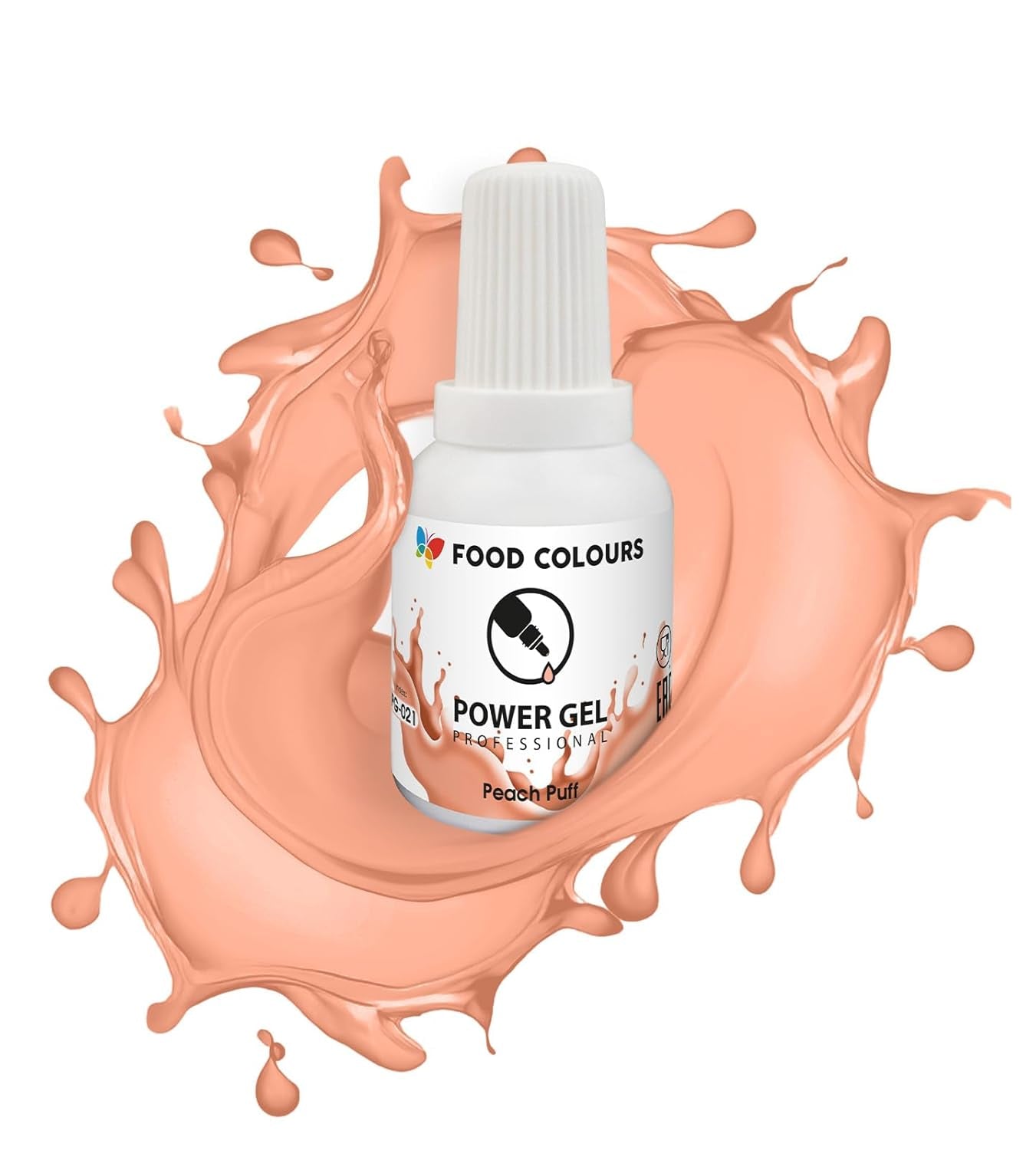 Colorante alimentario en gel, beige, color champán, 20 g. Colorante alimentario para una amplia gama de aplicaciones para decoración de tartas, tartas, natas, bizcochos, glaseado real, macarons.