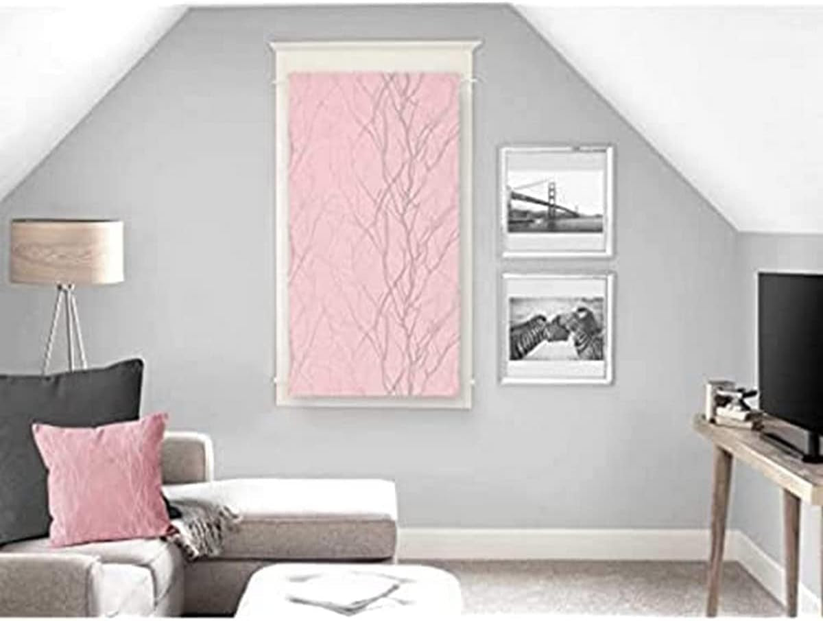 Soleil d'ocre liane bise-bise, poliéster, blanco, 70 x 200 cm, edredones y colchas naty shop rosa al 90 x 45 cm (paquete de 1)