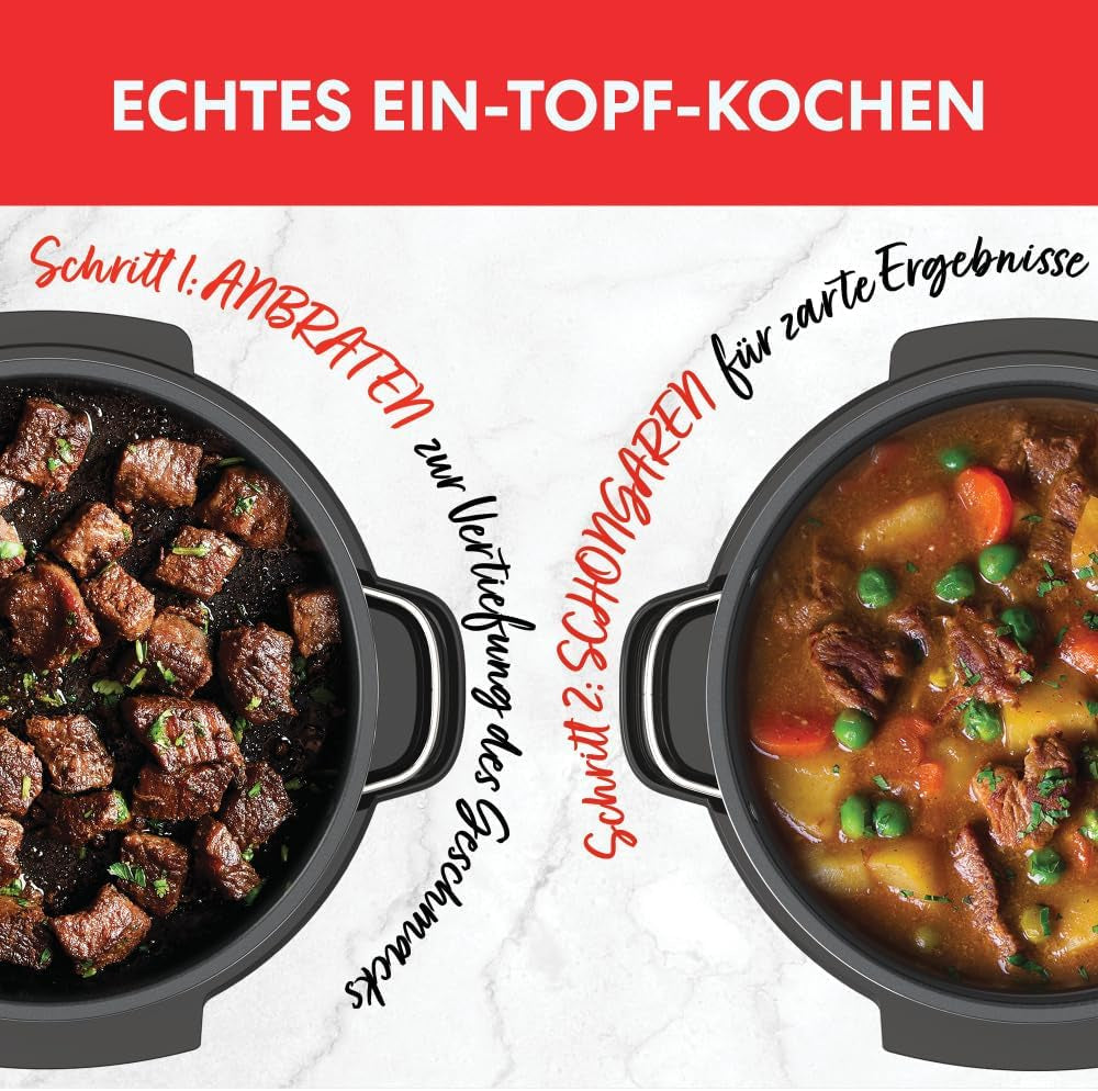 Olla de cocción lenta Instant Pot Superior, Multicocción de 7,1 L, 4 funciones de cocción, Olla de cocción lenta de 800 W Naty Shop