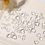 Dijes para decoración de uñas con forma de corazón en 3D, 320 piezas, dijes para uñas de acrílico transparente y transparente con parte trasera plana, piedras de Strass en forma de corazón de 4 mm, 6 mm, 8 mm, decoración de uñas duras para mujeres, mujeres, bricolaje, manicura (4 mm, 6 mm, 8 mm)