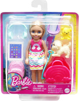 Barbie Toy Muñeca Chelsea y Accesorios Set de Viaje para Perros 6 Piezas Incluye Soporte para Perros HJY17 Naty Shop Dolls