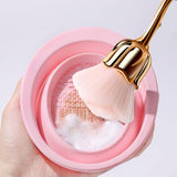 2 recipientes para maquillaje de flores, 1 recipiente para lavar, pinceles para uñas Nail Art, recipientes para maquillaje para base, pinceles para maquillaje Nail Art