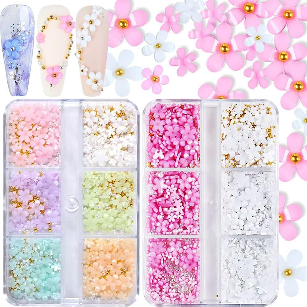 GZMAYUEN 920 Uds. Perlas planas doradas y plateadas para uñas, perlas de uñas color beige medio blanco, perlas pequeñas Halbrunde con parte posterior plana para decoración de uñas DIY