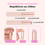 Aokitec 14 Piezas Herramientas de Silicona Pinceles para Gel Naillack UV, Pinceles de Gel Wiederwendbare para Naillack Cromo en Polvo para Uñas UV, Nail Art Zubehör para Efecto Espejo Ombre Blush, Nägel Selber Machen
