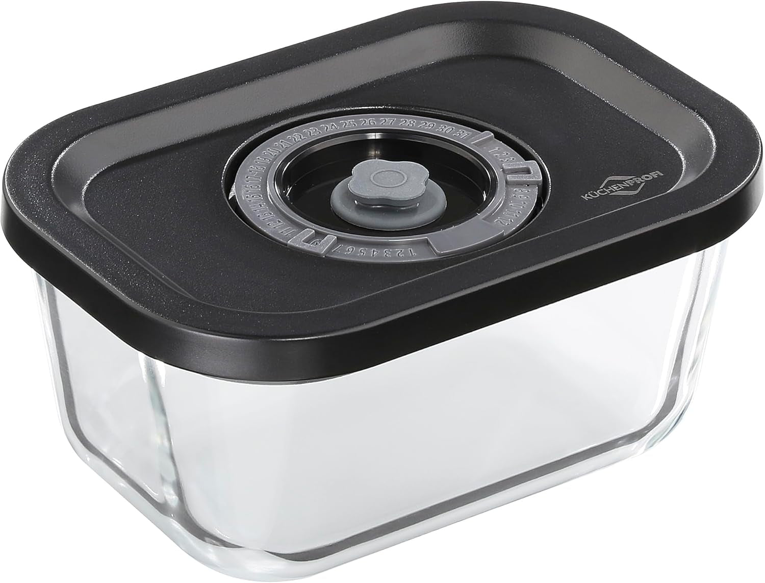 Set de vacío Küchenprofi EASYFRESH | Conjunto de 7 piezas | 1x bomba de vacío eléctrica, 1x vaso de vacío S, M y L, 3x bolsas de vacío 22x21 cm | vidrio de borosilicato, plástico de alta calidad | preparación y conservación Cajas para conservar alimentos Naty Shop Caja al vacío S