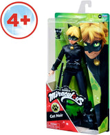 BANDAI - Miraculous Ladybug - Muñeca Maniquí 26cm - Motan Noir - Licencia Oficial Miraculous - Muñeca Articulada Motan Noir - Juguete a partir de 4 años - P50002