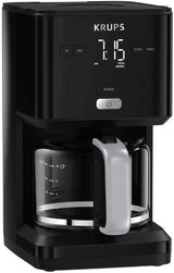 Cafetera Krups Smart'n Light con temporizador, para 1,25 litros de café filtrado, función mantener caliente, apagado automático, negra, KM600810