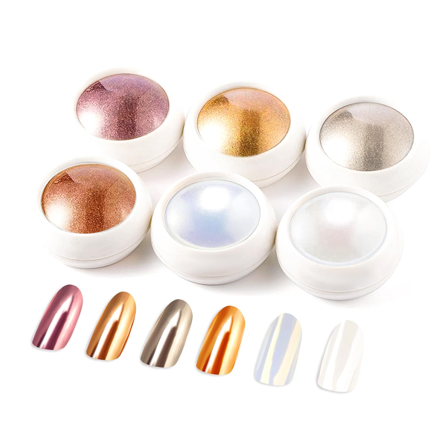 BISHENGYF Polvo de uñas cromado de oro rosaNeue Upgrade Grosse Kapazitä Chrom PulverSuper-Spiegeleffekt Metall Mirror Chrome Powder -Neon Glassy Pearl Effect Glitter Nagelkunst Pulver para salón de bricolaje